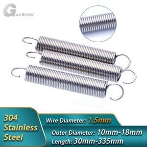 Hook Stainless Steel Spring Expansion Tension Extension Springs Wire Dia 1.5mm - Picture 1 of 8