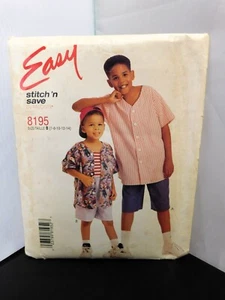 Stitch 'n Save 8195 Sewing pattern Kid's TANK TOP SHIRT SHORTS size 7-14 UC - Picture 1 of 2