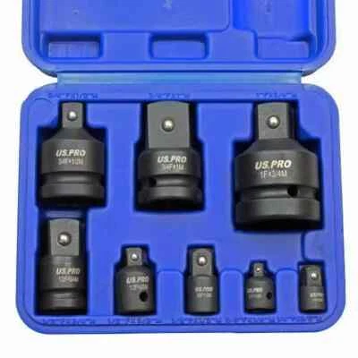 US PRO Tools 8pc Impact Adaptor Set, Reducer for Sockets, Wrench 3477 - Image 1 of 4