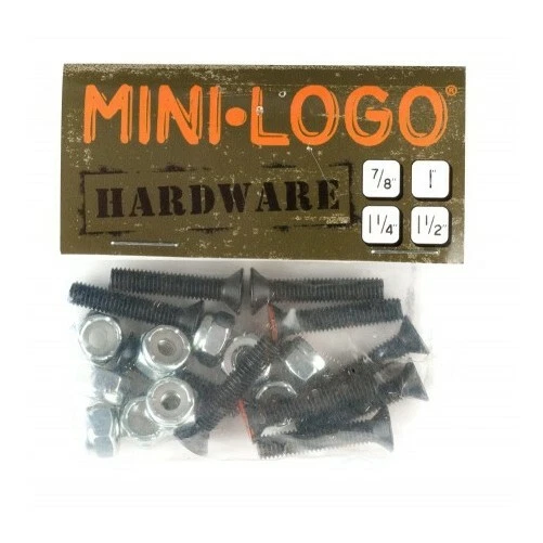 POWELL MINI LOGO Skateboard HARDWARE Set of 1.25 in 1 1/4