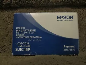 Cartucho de tinta Epson SJIC15P CMY genuino OEM ColorWorks C3400 y TM-C610 2023-09 - Imagen 1 de 4