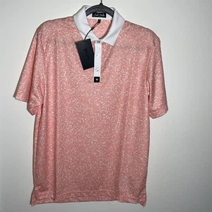 Bad Birdie Polo Shirt Mens Size Small Cream Performance Golf NWT - Picture 1 of 9