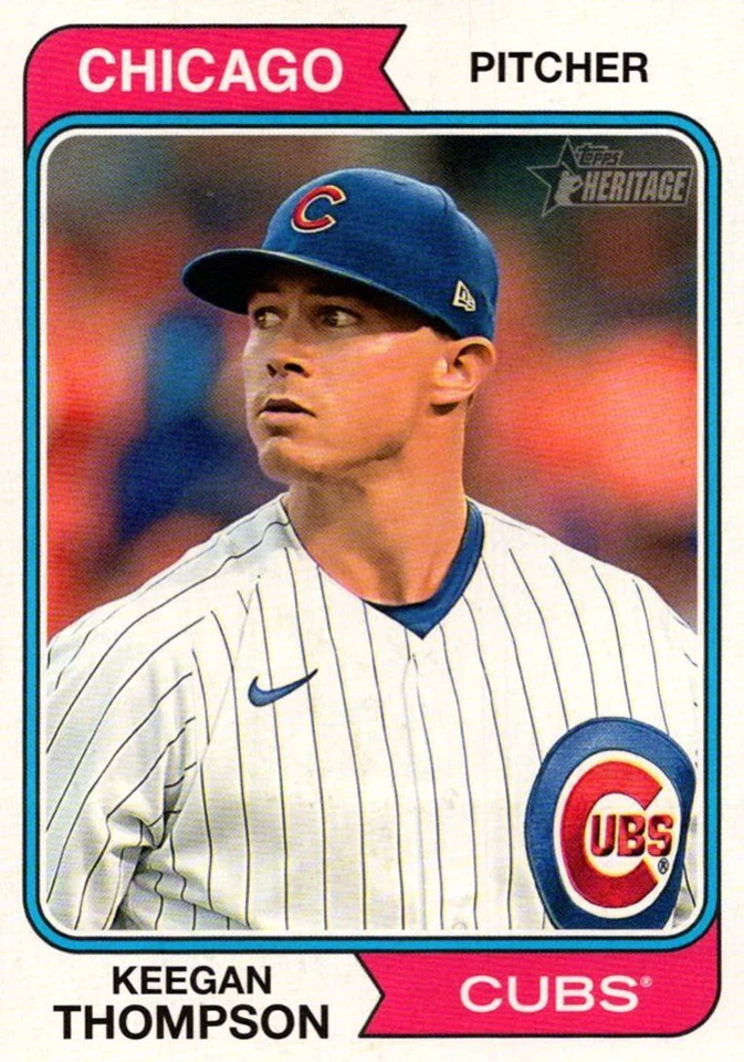 2023 Topps Heritage Keegan Thompson Chicago Cubs #340 - Image 1 of 2