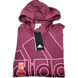 Adidas Badge Of Sport Fleece Hoodie AA4844 Girl's Medium Purple - Picture 1 of 3