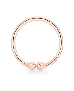 925 Sterling Silver Fake Septum Clicker Hanger Clip On Nose Ring Hoop 22G - Picture 1 of 5