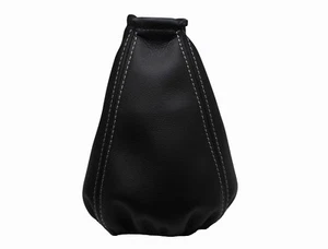 Weiß Faden Echtleder Schaltmanschette Schaltsack Für DAEWOO LANOS 1997-2004 - Picture 1 of 1