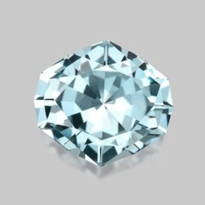 3.62cts Exquisite Luster Personalizzato Cut Natural Brasiliano Blu Acquamarina - Picture 1 of 1