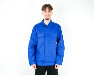 Brand New with tags SANFOR Men M Worker Jacket Coat Blue Utility Chore Work VTG - Picture 1 of 4