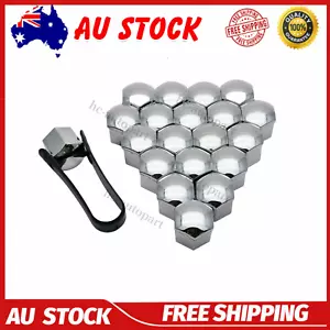 AU Silver Wheel Nut Caps Covers Set of 20 Caps for HSV Holden VE Commodore WM VF - Picture 1 of 7