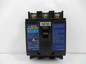 MITSUBISHI MOTOR BREAKER MB30-CB  4 AMPS/ 3 POLE/ 250 VOLTS  *NEW OLD SURPLUS* - Picture 1 of 7