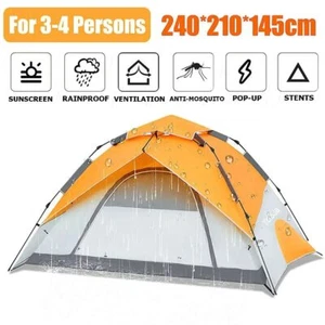 4 Person Automatic Camping Tents Family Outdoor Instant Setup Tent Ultralight - Picture 1 of 6