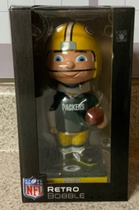 Green Bay Packers RETRO BOY NFL Bobblehead FOCO - Picture 1 of 2