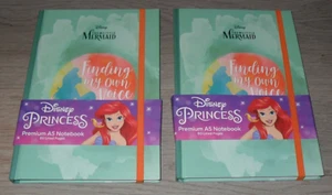 Disney Princess: The Little Mermaid Premium Lined A5 Hardback Notebook (x2) NEW - Picture 1 of 1