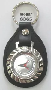 Silver FORWARD LOOK 8365 Dodge Royal Classic Black Leather/Chrome Key Ring - Picture 1 of 5