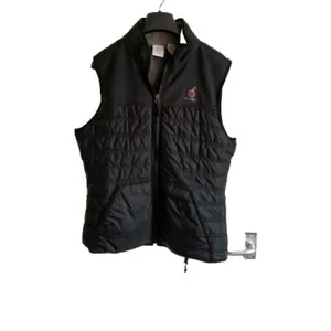 Rip Curl Black Puffer Gilet Jacket Bodywarmer Size XL Retro 90s w/ fibretronic - Picture 1 of 20