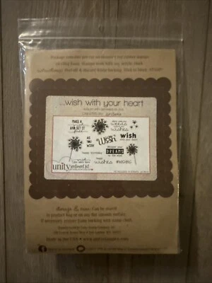 ¡Nuevo! Estampillas de goma de Unity Stamp Company... deseo con tu corazón Foto 1 de 2