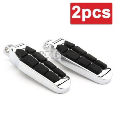 Pair Chrome Male Mount Footpegs Rest For Harley Davidson Sportster Softail Dyna — 第 1/4 张图片