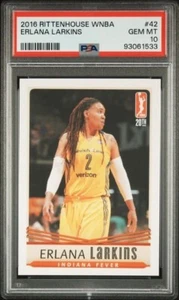 2016 Rittenhouse WNBA PSA 10 Erlana Larkins Indiana Fever North Carolina Heels - Picture 1 of 2