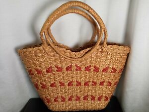 Hippie BOHO Wicker Handbag Bags Tote Beach Straw Woven Summer Rattan Basket Bag