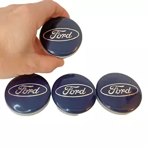 4x BLUE Wheel Center Caps Hubcaps Logo Emblem Cover for Ford - Picture 1 of 4