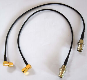 Cordon / Câble RF - BNC femelle / SMA mâle - 30cm - 1 pèce = 1 lot de 2 cordons