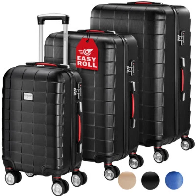 MONZANA® Kofferset 3tlg Trolley Reisekoffer Hartschale M L XL Koffer Rollen Case - Bild 1 von 4