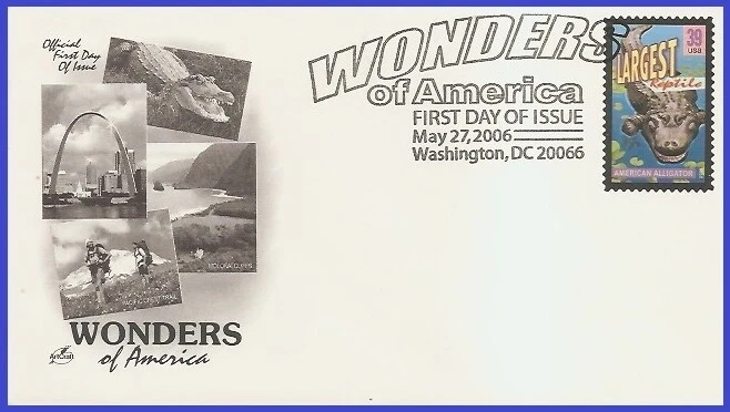 USA5 #4033 U/A ARTCRAFT FDC   Alligator largest reptile Wonders of America - Image 1 of 1