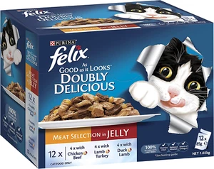FELIX As Good As It Looks Adult Wet Cat Food Meat Selection 60x85g - Picture 1 of 8