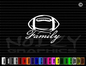 Football Family #3 Car Decal Truck Window Vinyl Sticker High School Dad Mom - Picture 1 of 1