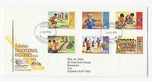 TOKELAU ISLANDS 1983 TRADITIONAL PASTIMES SET OF 6 OFFICIAL FIRST DAY COVER