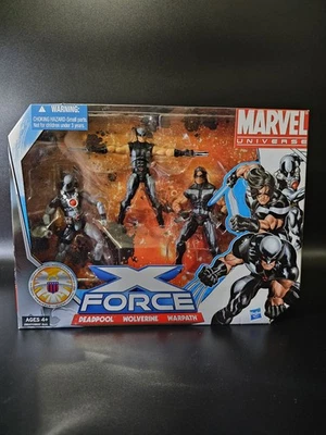 Marvel Universe X-Force 3-Pack BoxSet 3.75"  Wolverine Deadpool Warpath 2010 - Image 1 of 4