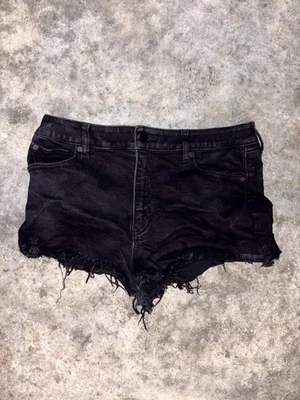 Volcom Stoney Cut off Shorts Womens 30 Black Raw Hem Edge Micro Fit Mid Rise - Image 1 of 4