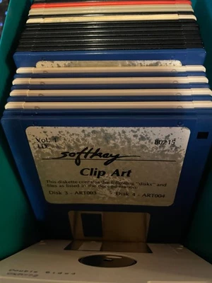 28 FLOPPY DISKS SOFTKEY MOUSE DRIVER MICKEY MOUSE CLIP ART - Image 1 of 4