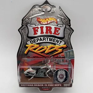 2000 Hot Wheels Fire Department Rods Series 1 Scorchin Scooter Motorcycle Sealed - Picture 1 of 8