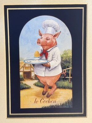 Impresión de arte de pared de cocina Le Cochon, cerdo chef 8x10 mate por Isiah & Benjamin Lane Foto 1 de 4