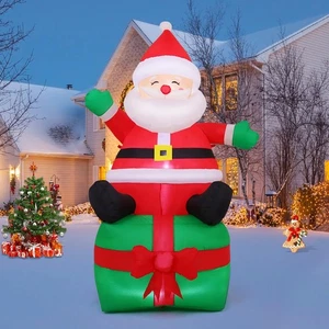 7 FT Christmas Inflatables Outdoor Decorations, Santa Blow Up Inflatable with... - Picture 1 of 6