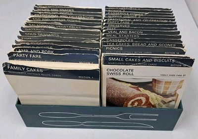 Marguerite Patten Paul Hamlyn Recipe Cards Vintage UK Original Box 1967 Recipes - Image 1 of 4