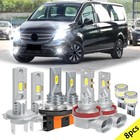 For Mercedes Vito 2014-2023 6000K 8Pcs LED Low/Fog/Side Headlights Bulbs kit