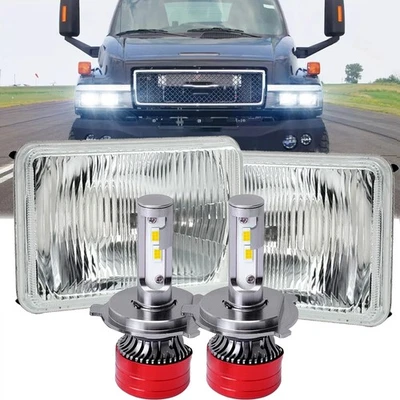 Faros LED 4x6"" ajuste alto-bajo Chevrolet Caprice Monte Carlo 1977-1986 2 piezas Foto 1 de 4
