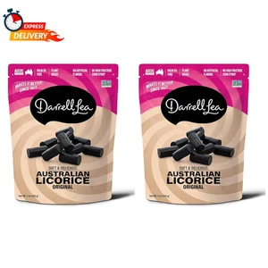 Regaliz australiano suave Darrell Lea, sabor negro original, bolsa de 7 onzas (paquete de 2 - Imagen 1 de 6