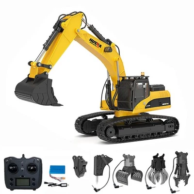 HUINA Upgrade 580 1/14 RC Metal Excavator Engineering Vehicle Shear Claw RTR - Image 1 of 4