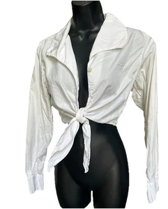 Blusa de Colección Años 90 Guess By Georges Marciano Algodón Blanco Corbata S (Anna Nicole Smith) - Imagen 1 de 17