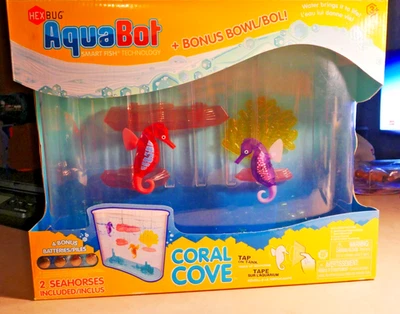 HEXBUG AquaBot Light Up Seahorses Bowl Included Swims Tap To Wake  NIB - Image 1 of 4