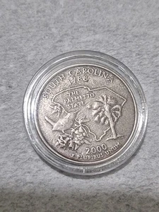 Quarter Dollar 2000 D, South Carolina 1788,The Palmeto State Black,rustic. - Picture 1 of 2