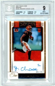 Autógrafo Panini One Football Ja'marr Chase Day One 2021 (8/20) #106 BGS 9 - Imagen 1 de 2