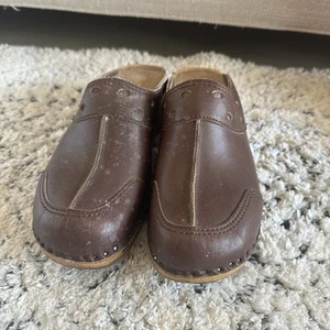 Bastad Original Swedish Wooden Clogs Brown Size 40 - Picture 1 of 6