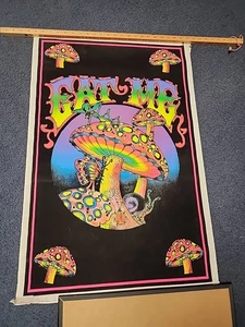 PÓSTER LUZ NEGRA VINTAGE EAT ME CHAMPHROOMS AÑO 1996 - Imagen 1 de 10