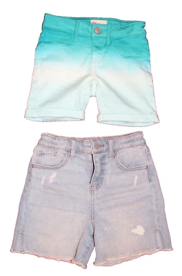 Pantalones cortos para niñas | Art Class Jeans & So Brand desteñidos azul y blanco talla 6/7 cortados Foto 1 de 4