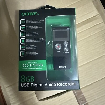 Newest Version Coby CVR-29 8 GB USB Digital Voice Recorder with Built-In-Mic - Image 1 of 2