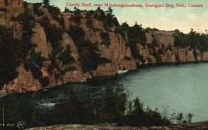 Vintage Postkarte Cantly Bluff Minnicoganashene Georgian Bay Ontario Kanada - Bild 1 von 2